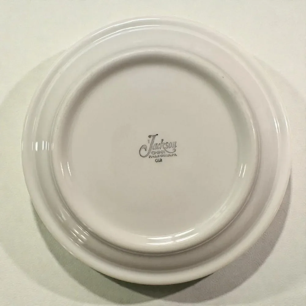 Vintage Jackson Nutmeg Brown Clifton Wave Airbrush Restaurantware Bread Plate